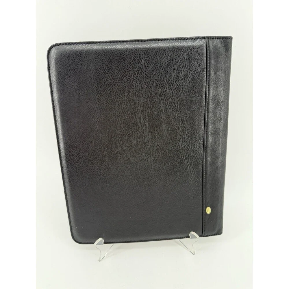 Barbie Faux Leather Portfolio Folder with 10x12 Notepad Black